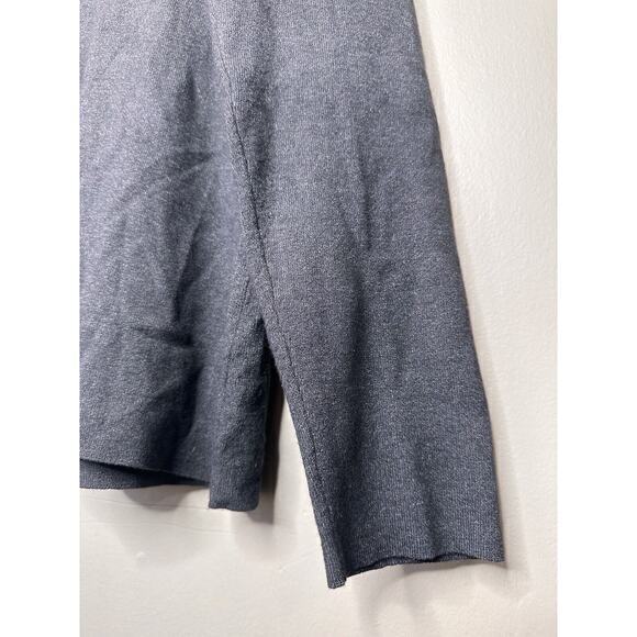 Chicos Sweater Womens 3 (XL 16) Gray Rayon V Neck Long Sleeve Luxe Knit - Picture 3 of 14